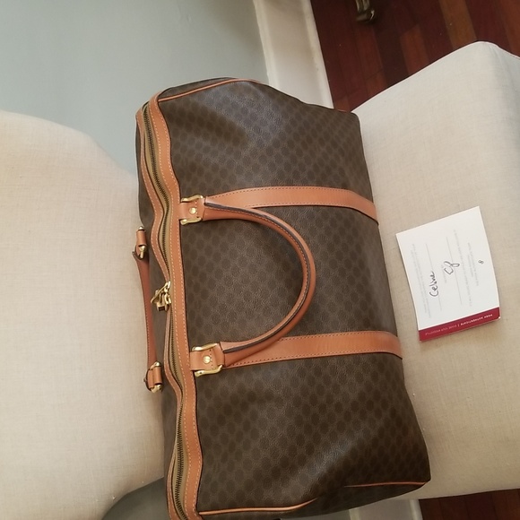 Celine Macadam Boston Travel Bag W/Lock, 2 Keys, W/Authentication Vintage Euc! - Picture 4 of 15